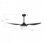 Fletcher 52-Inch Indoor/Outdoor Smart Ceiling Fan - Chrome Gray