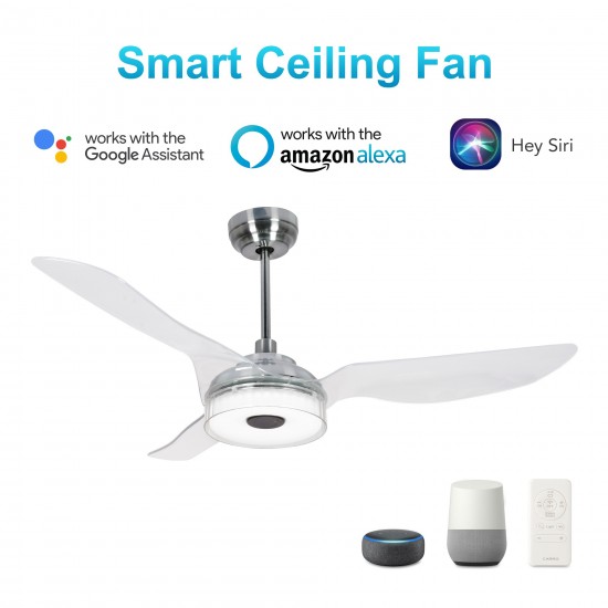 Fletcher 52-Inch Indoor/Outdoor Smart Ceiling Fan - Champagne