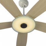 Journey 56-Inch Indoor/Outdoor Smart Ceiling Fan - Chrome Gray