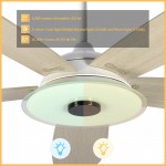 Journey 56-Inch Indoor/Outdoor Smart Ceiling Fan - Chrome Gray