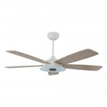 Journey 52 Inch 5-Blade Smart Ceiling Fan - White