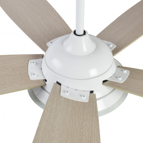 Journey 52 Inch 5-Blade Smart Ceiling Fan - White