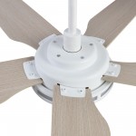 Elira 52 Inch 5-Blade Smart Ceiling Fan - White