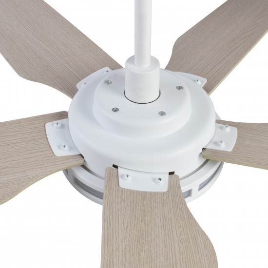 Elira 52 Inch 5-Blade Smart Ceiling Fan - White