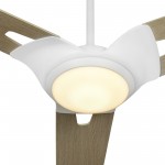 Hoffen 56 Inch 3-Blade Smart Ceiling Fan - White/Light Wood