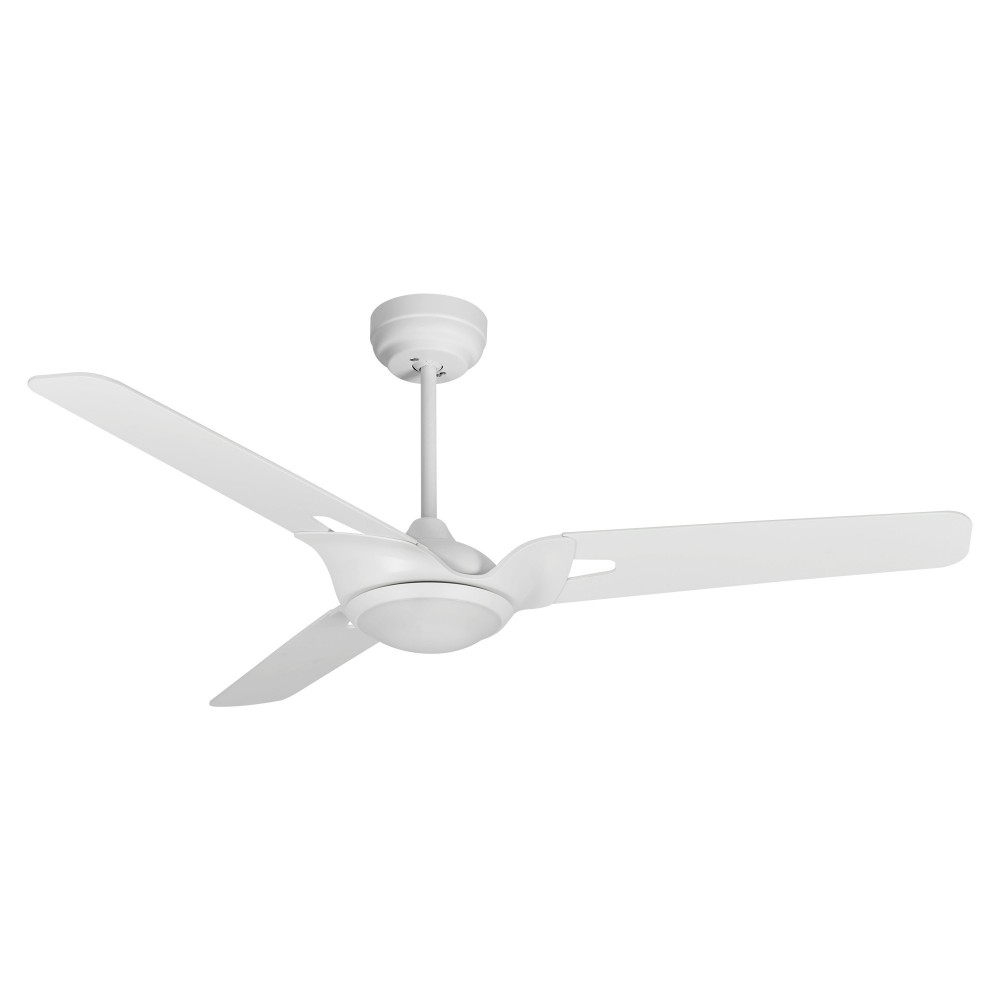 Hoffen 56 Inch 3-Blade Smart Ceiling Fan - White/White