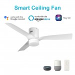 Spezia 52 Inch 3-Blade Smart Ceiling Fan - White