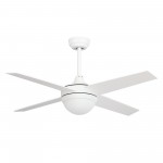 Neva 48 Inch 4-Blade Smart Ceiling Fan - White