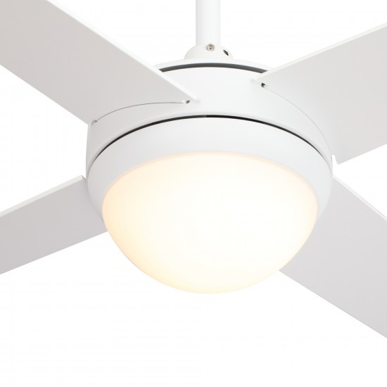 Neva 48 Inch 4-Blade Smart Ceiling Fan - White