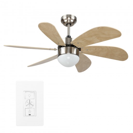 Metanoia 38 Inch 6-Blade Smart Ceiling Fan - Silver