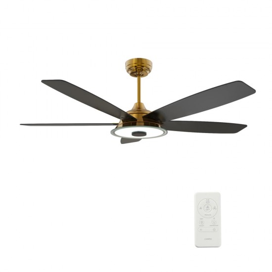 Journey 56 Inch 5-Blade Smart Ceiling Fan - Gold