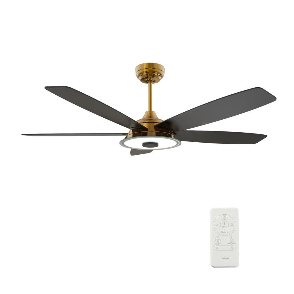 Journey 52 Inch 5-Blade Smart Ceiling Fan - Gold