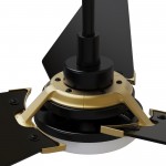 Kaj 56 Inch 3-Blade Smart Ceiling Fan - Black/Black