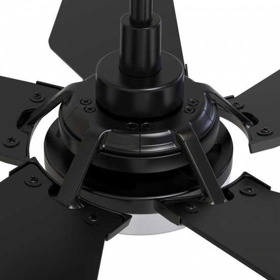 Woodrow 52 Inch 5-Blade Smart Ceiling Fan - Black/Black