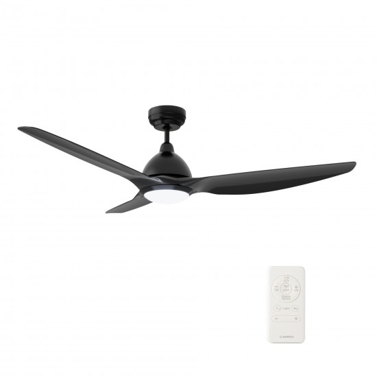 Cranston 52 Inch 3-Blade Smart Ceiling Fan - Black