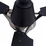 Eunoia 52 Inch 3-Blade Smart Ceiling Fan - Black