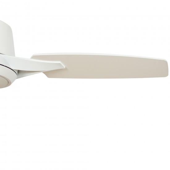 Eunoia 52 Inch 3-Blade Smart Ceiling Fan - White