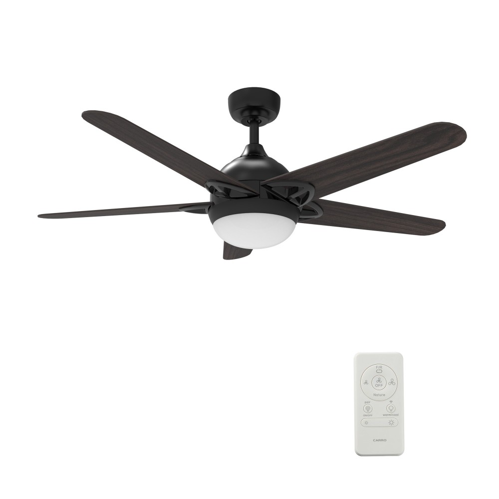 Solasta 52 Inch 5-Blade Smart Ceiling Fan - Black