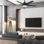 Solasta 52 Inch 5-Blade Smart Ceiling Fan - Black