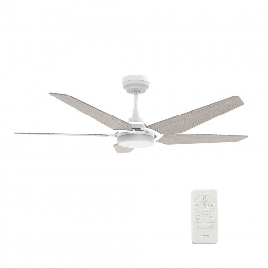 Woodrow 52 Inch 5-Blade Smart Ceiling Fan - White