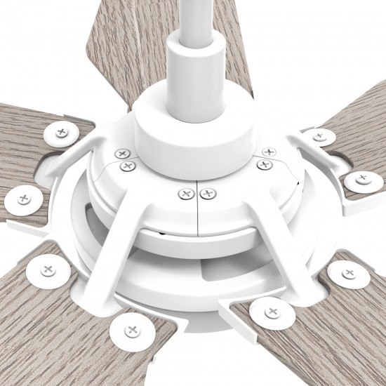 Woodrow 52 Inch 5-Blade Smart Ceiling Fan - White