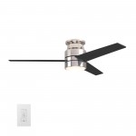 Raiden 52 Inch 3-Blade Smart Ceiling Fan - Silver/Black