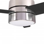 Raiden 52 Inch 3-Blade Smart Ceiling Fan - Silver/Black