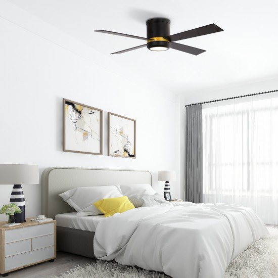 Arlington 52 Inch 4-Blade Smart Ceiling Fan - Black