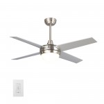 Neva 48 Inch 4-Blade Smart Ceiling Fan - Silver