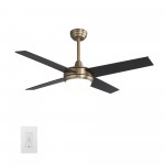 Neva 52 Inch 4-Blade Smart Ceiling Fan - Gold