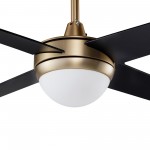 Neva 52 Inch 4-Blade Smart Ceiling Fan - Gold