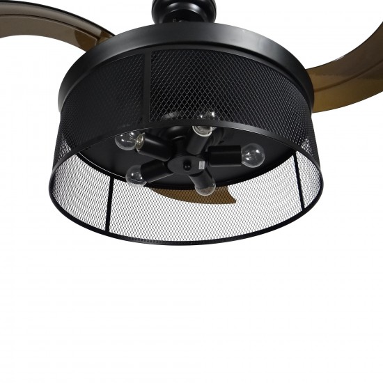 Paloma 42 Inch 3-Blade Smart Ceiling Fan - Black