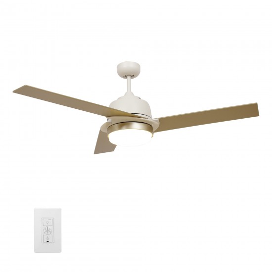 Aeryn 52 Inch 3-Blade Smart Ceiling Fan - White