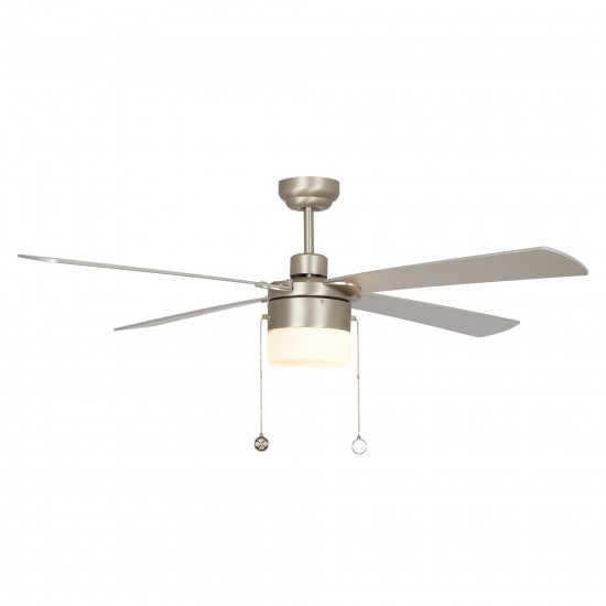 Amalfi 52 Inch 4-Blade Ceiling Fan With Pull Chain - Brushed Nickel/Silver