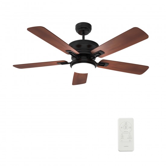 Gladiolus 52 Inch 5-Blade Smart Ceiling Fan - Black