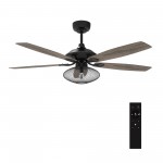 Karson 56 Inch 5-Blade Ceiling Fan - Black/Wood (Reversible Blade)