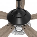 Karson 56 Inch 5-Blade Ceiling Fan - Black/Wood (Reversible Blade)