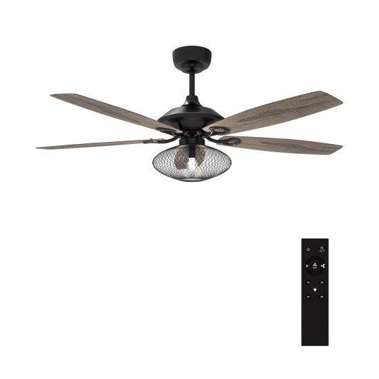 Karson 56 Inch 5-Blade Ceiling Fan - Black/Wood (Reversible Blade)