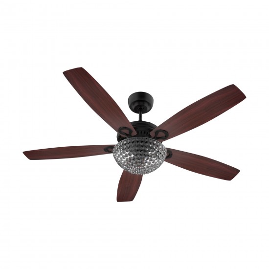 Huntley 56 Inch 5-Blade Ceiling Fan - Black/Rosewood