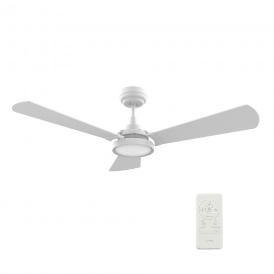 Brisa 56 Inch 3-Blade Smart Ceiling Fan - White/White