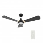 Brisa 56 Inch 3-Blade Smart Ceiling Fan - Black/Black