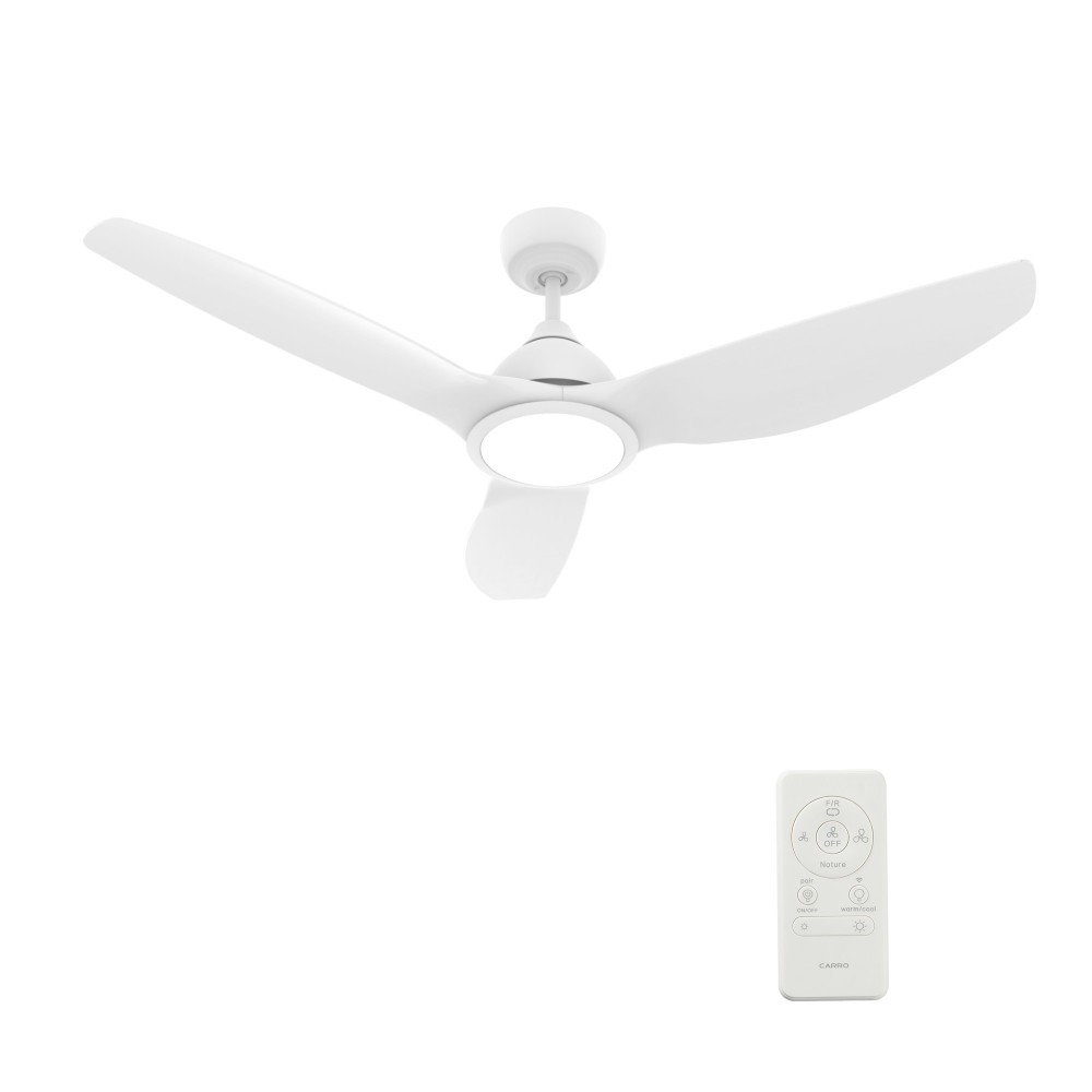 Cranston 52 Inch 3-Blade Smart Ceiling Fan - White