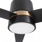 Raiden 52 Inch 3-Blade Smart Ceiling Fan - Black