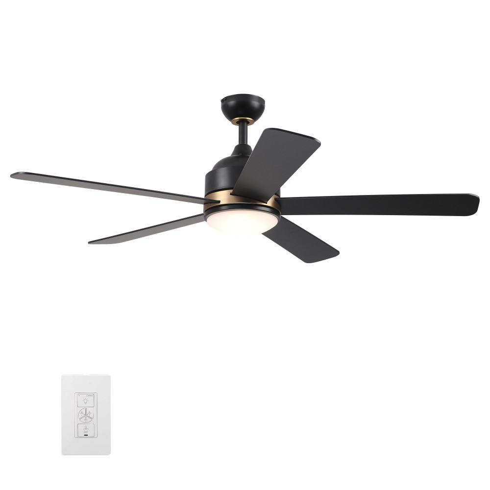 Simoy 52 Inch 5-Blade Smart Ceiling Fan - Black