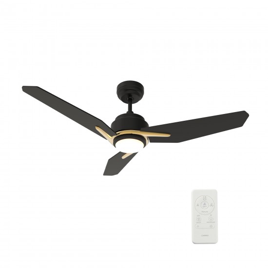 Tracer 48 Inch 3-Blade Smart Ceiling Fan - Black/Black