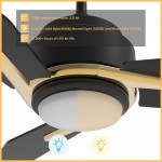 Tracer 48 Inch 3-Blade Smart Ceiling Fan - Black/Black