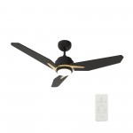 Tracer 52 Inch 3-Blade Smart Ceiling Fan - Black/Black