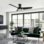 Kreis 52 Inch 3-Blade Smart Ceiling Fan - Black/Black