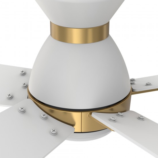 Ascender 52 Inch 5-Blade Flush Mount Smart Ceiling Fan - White