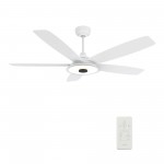 Journey 56 Inch 5-Blade Smart Ceiling Fan - White